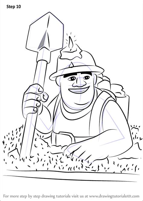 Clash Royale Miner Coloring Pages Coloring Pages