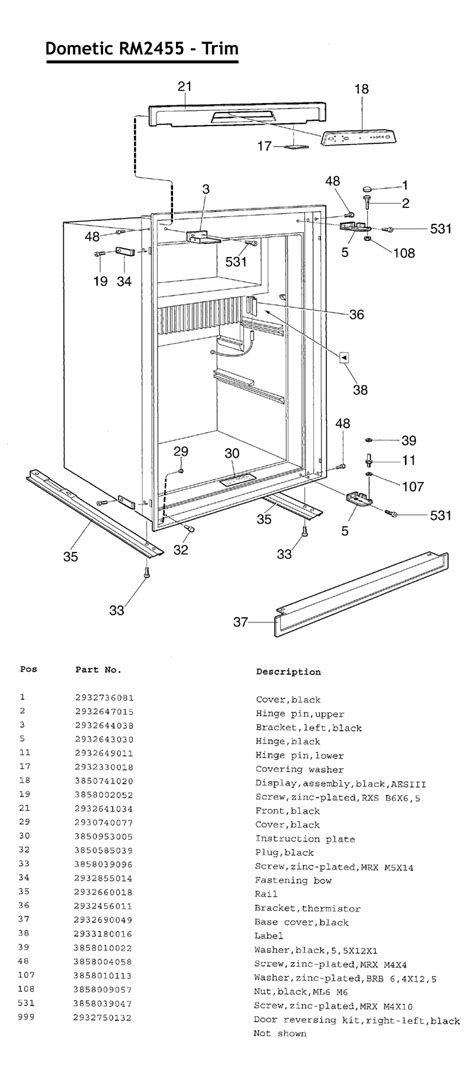 Dometic Rv Refrigerator Parts Diagram | Reviewmotors.co