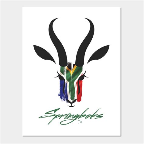 the logo for springboks is shown in green, white and red with black horns