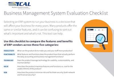 ERP Evaluation Checklist