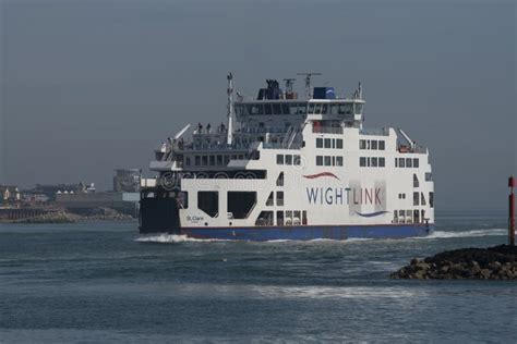 Isle of Wight Ferry Inbound To Portsmouth, UK Editorial Photo - Image ...