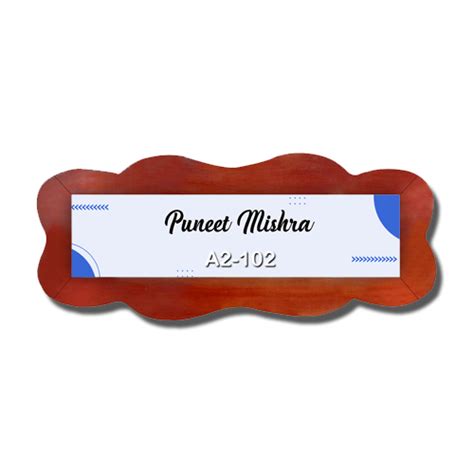 Plain Blue Theme Door Name Plate | Door Name Plates Online in India