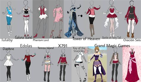 Fairy tail oc Outfits by creepyhorrorgirl12 on DeviantArt