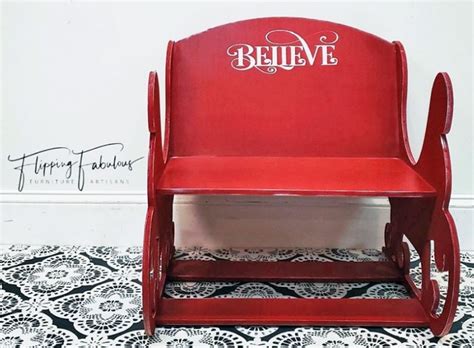 Custom Red Bench | General Finishes Design Center