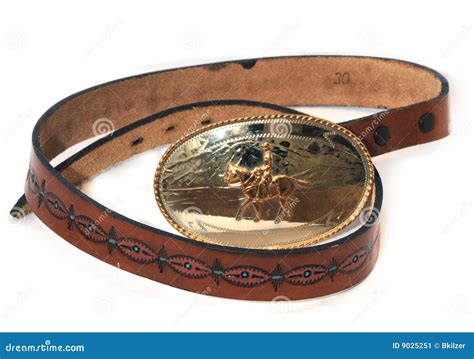 Western Leather Belt Buckle Stock Image - Image of strip, west: 9025251