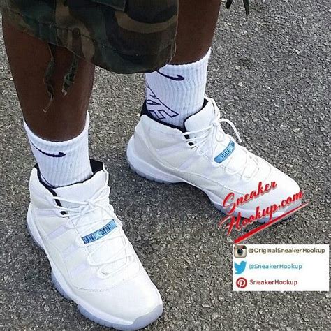 Jordan 11 Columbia / Legend Blue -on foot view. Too Clean!! Follow on ...