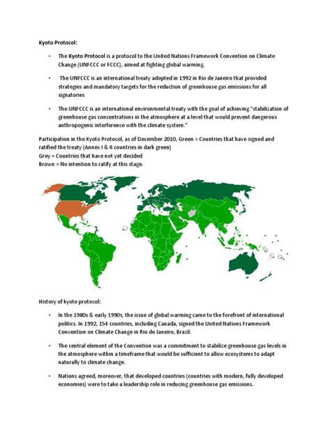 kyoto protocol | Kyoto Protocol | United Nations Framework Convention On Climate Change