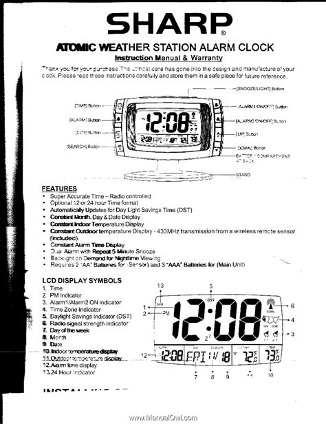 Sharp SPC061 | Instruction Manual