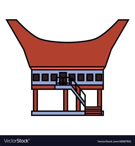 Rumah Adat Tongkonan Toraja Traditional House Vector Image – NBKomputer