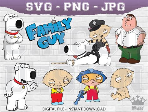 Family Guy Digital Files Fuzzy Door Productions Svg Files - Etsy