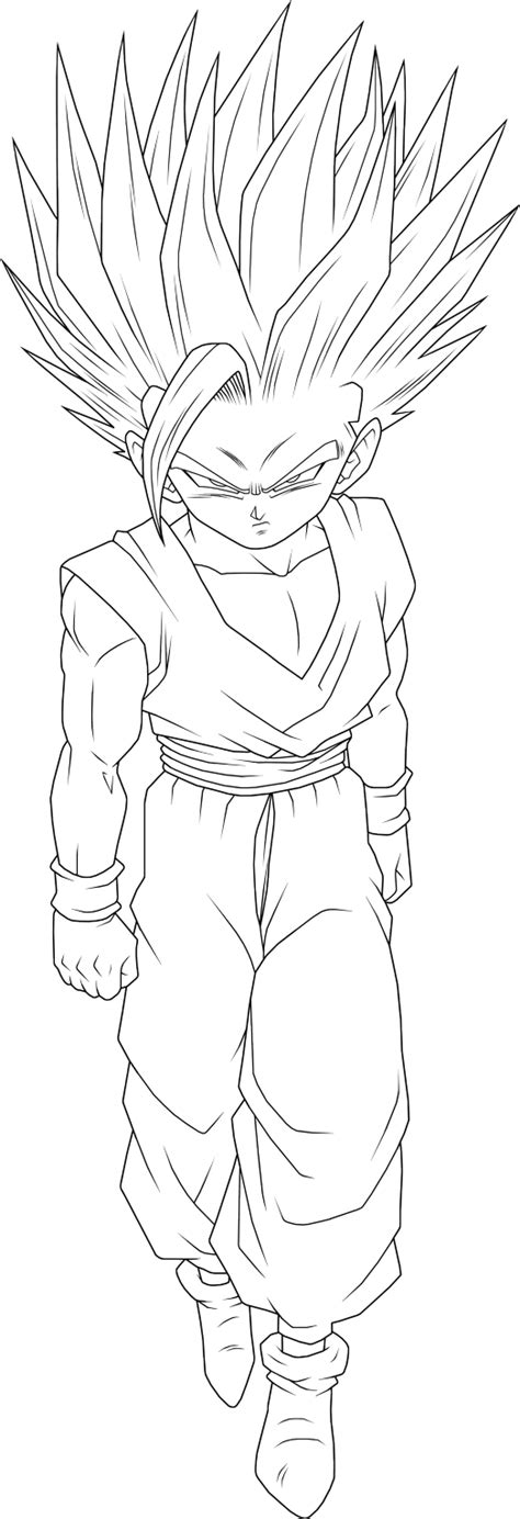 Super Saiyan 2 Gohan (Youth) Lineart by BrusselTheSaiyan on DeviantArt ...