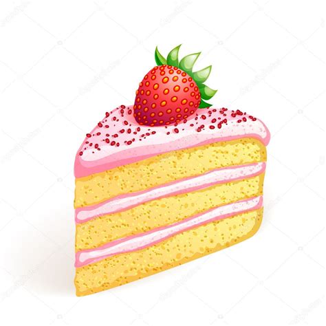 Cake with strawberry — Stock Vector © rosinka #3576856