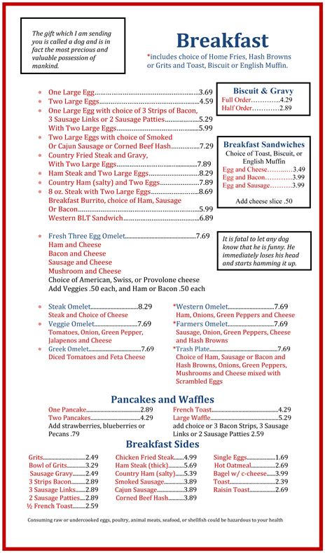 Highland Menu Page 2 - Highland Street CafeHighland Street Cafe