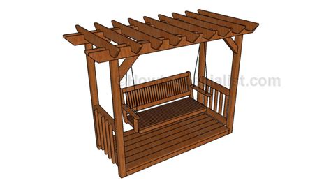 Pergola with swing plans | HowToSpecialist - How to Build, Step by Step DIY Plans