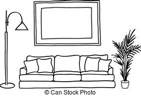 living room clipart black and white - Clip Art Library