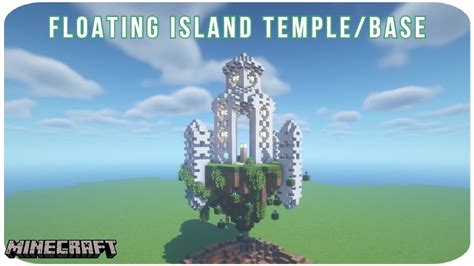 Minecraft speed build : Floating island temple & base - YouTube