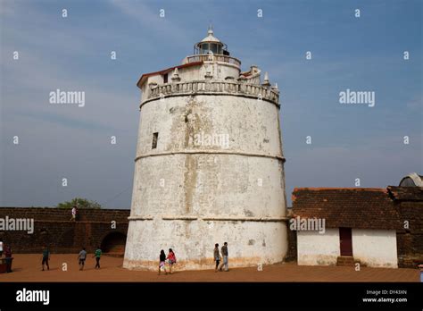 Lighthouse at Aguada Fort, Goa, India Stock Photo - Alamy