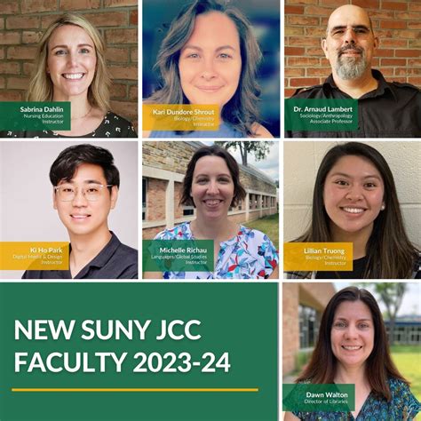 SUNY JCC Welcomes New Faculty Members for 2023-24 | Jamestown Community College