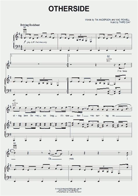 Otherside Piano Sheet Music | OnlinePianist