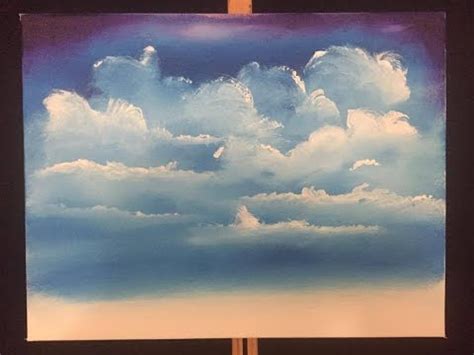 #56. how to paint easy clouds (acrylic) - YouTube