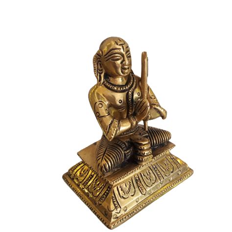 Brass Ramanujar Statue- 3.8" - VgoCart.Com - Brass Antique Collections