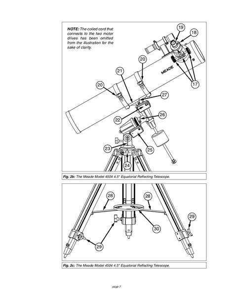 PDF manual for Meade Telescope 4500