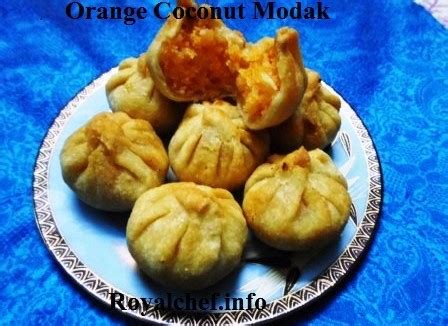 Recipe for Orange Coconut Modak | Royal Chef Sujata