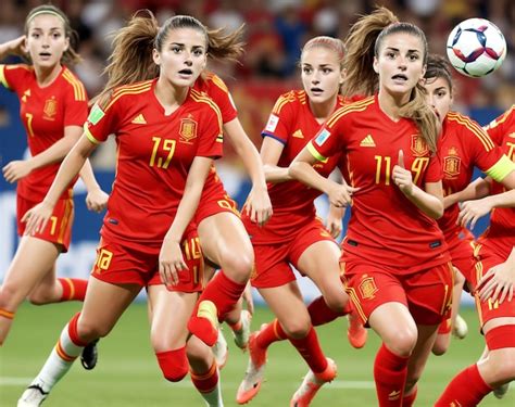 Premium AI Image | Spain women's national football team victory