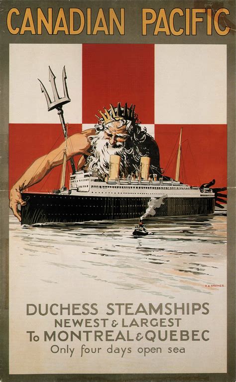Canadian Pacific Duchess Steamships Cruise Ship Poster | Ship poster, Travel posters, Maritime ...