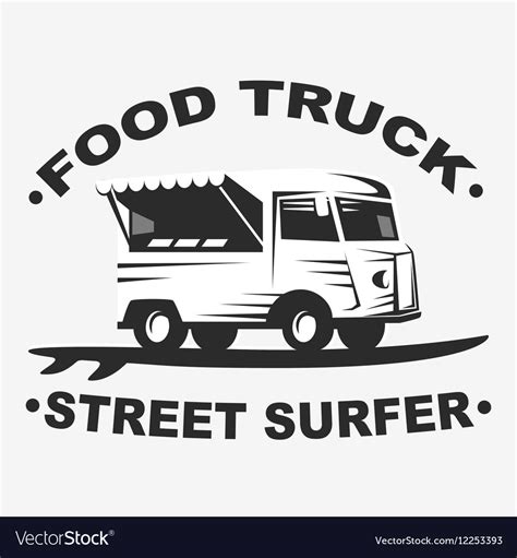 Food truck logo Royalty Free Vector Image - VectorStock