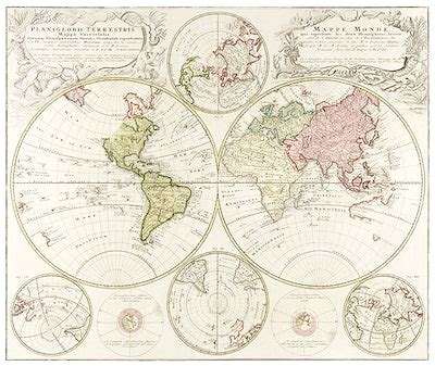 Vintage world map | Free public domain illustration