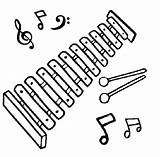 Xylophone Coloring Xylofon Xylophon Bilde Coloriage Fargelegge  sketch template