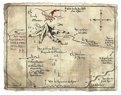 Erebor map | Harita, Kitap, Kitap ayracı