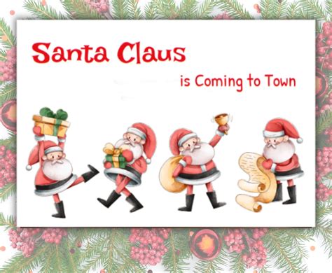 Santa Claus Christmas Card Printable Christmas Card - Etsy