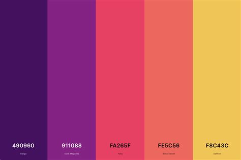 25+ Best Sunset Color Palettes with Names and Hex Codes – CreativeBooster