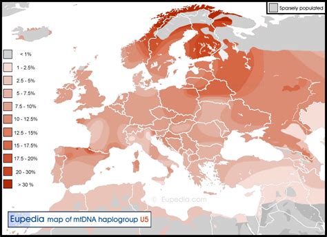 Haplogroup U5 (mtDNA) | Europe map, Map, Genetics