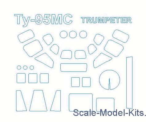 KV Models - Mask for Tupolev Tu-95MS (Trumpeter) - plastic scale model kit in 1:72 scale ...