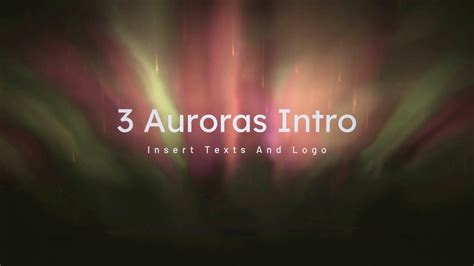 Aurora Dream Text Animation Intro and Logo Reveal, With Custom Text ...