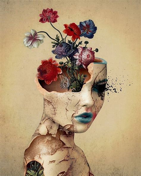 Broken Beauty Canvas Print by RIZA PEKER | Surealism art, Art, Art drawings