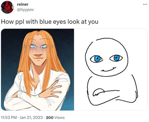 How ppl with blue eyes look at you | People With Blue Eyes | Know Your Meme