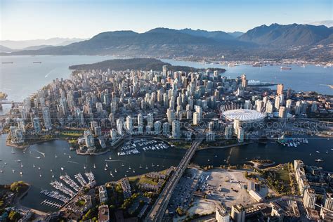 Aerial Photo | Downtown Vancouver Skyline at Sunset