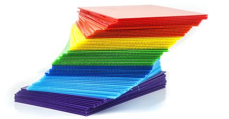 Corrugated plastic sheets are available in a wide variety of color.