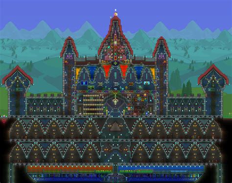 Fancy Castle | Terraria | Terraria house design, Terraria house ideas ...