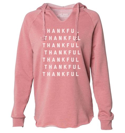 THANKFUL Repeat Hoodie Tunic - Faded Rose – The Shop Forward