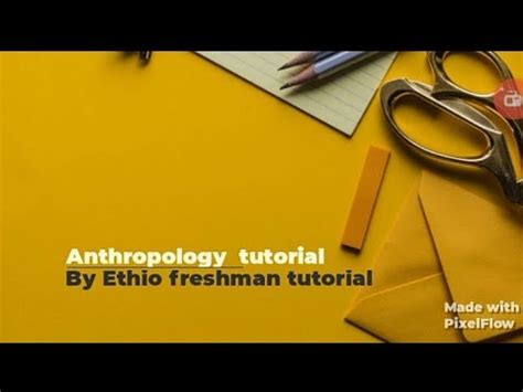 Anthropology freshman course chapter 6 part 1 - YouTube