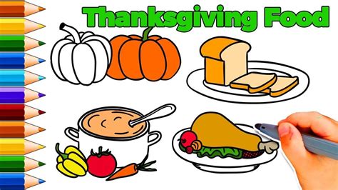 How To Draw Thanksgiving Food - How To Draw Thanksgiving Things - How To Draw Thanksgiving ...