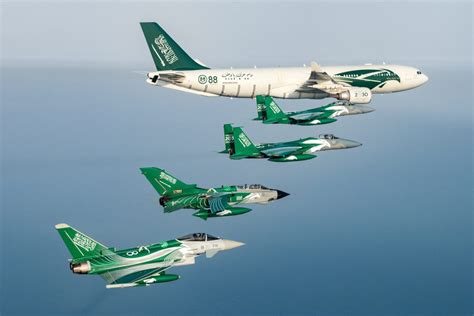 Air-to-Air Shots of the Saudi Special Colored Aircraft during the 88th ...