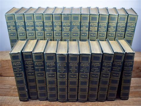 Mark Twain Books, Complete 25 Volume Set of Mark Twain Books, Author's ...