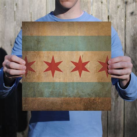 Chicago Flag Art by City Prints - The Map Shop