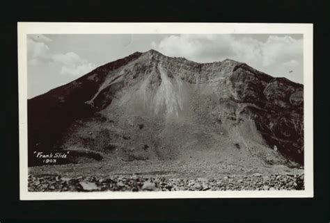 FRANK SLIDE 1903 - Turtle Mountain after the 1903 landslide Canada Old Photo EUR 6,62 - PicClick FR